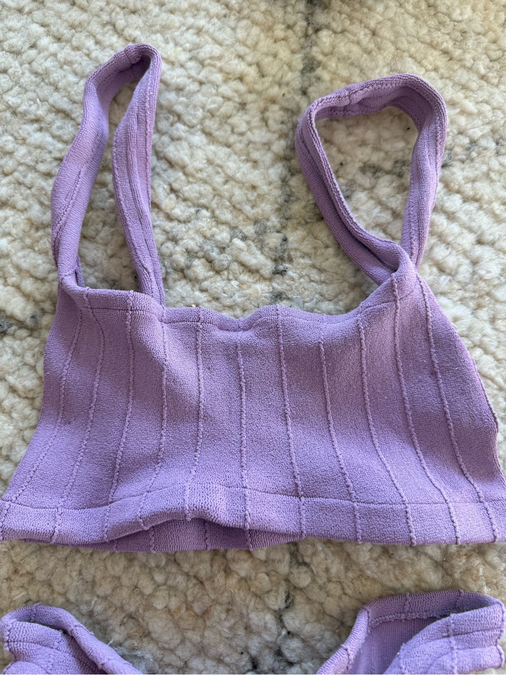 Hunza G Lavender Ribbed Bikini Set - Picture 3 of 3